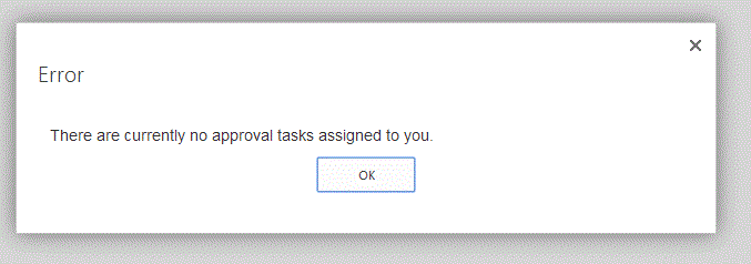 screenshot of error message