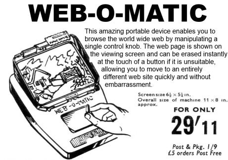 Web-o-Matic 1950s style portable web device